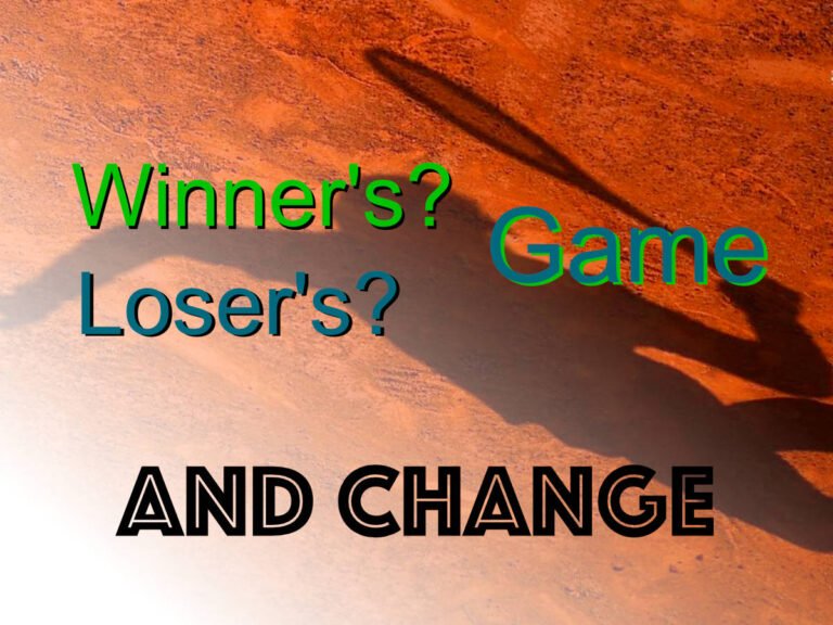 Winner's Games and Loser's Games... demand strategies for Winners and Losers Games